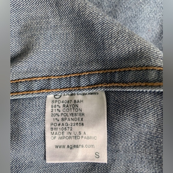 AG Adriano Goldschmied SZ:S Denim Jacket with stretch. - Picture 7 of 8